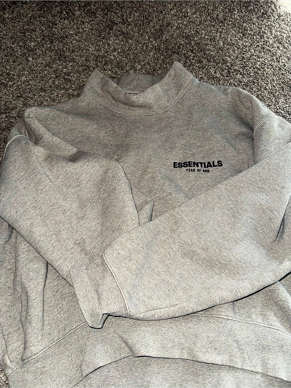 Fear of God Essentials Mock Neck Sweatshirt Gray